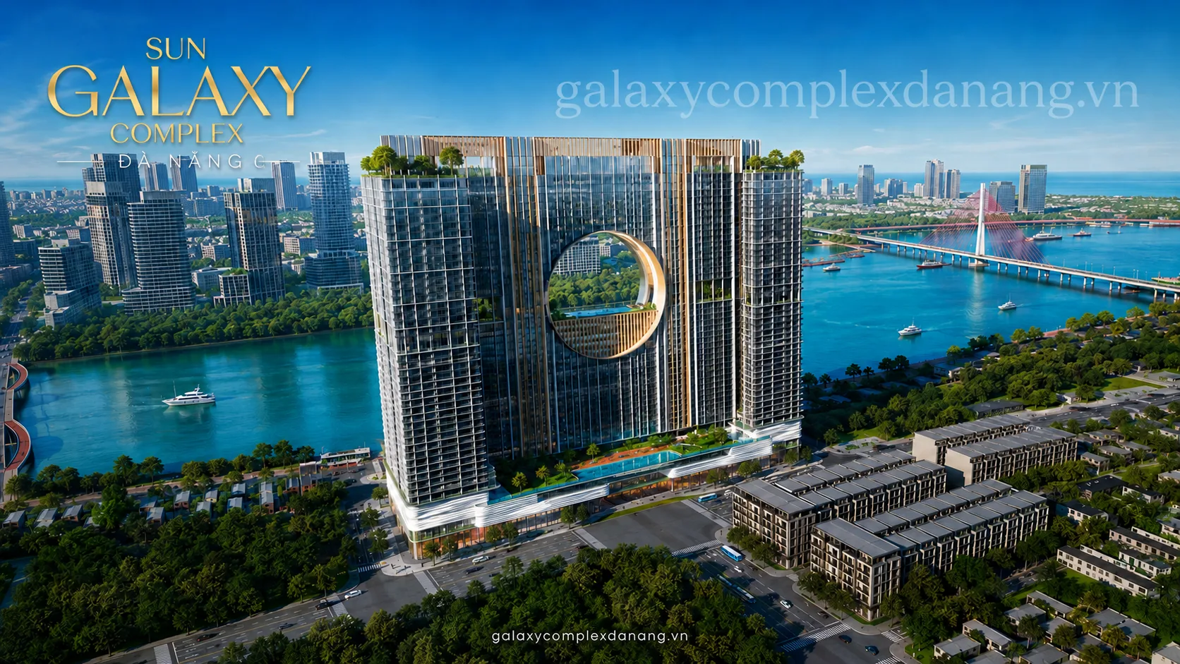Phối cảnh Sun Galaxy Complex bên sông Hàn