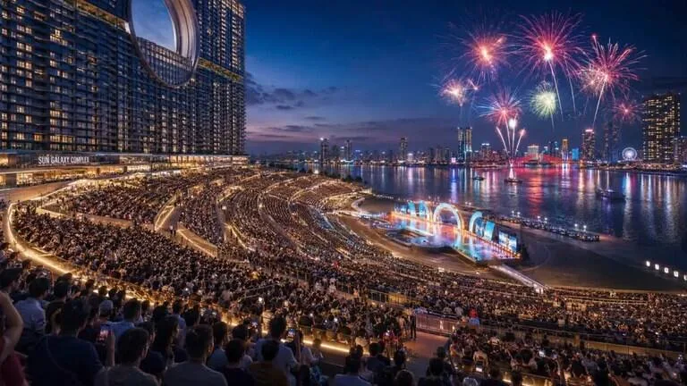 DIFF fireworks grandstand view, Sun Galaxy Complex Da Nang